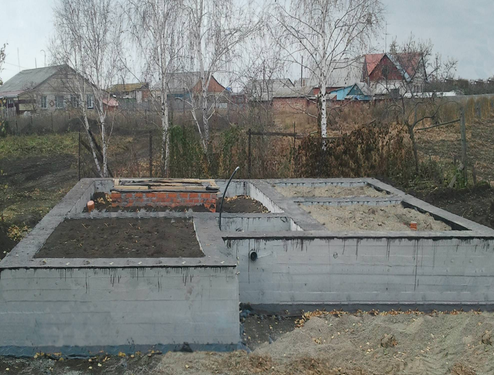 Готовый фундамент